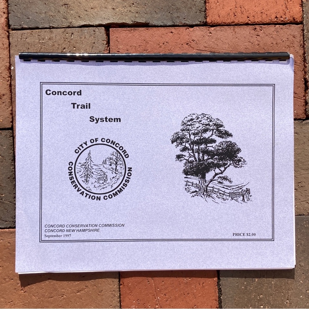 1997 Concord Trail System Map New Hampshire NH Map Contoocook New England Hiking